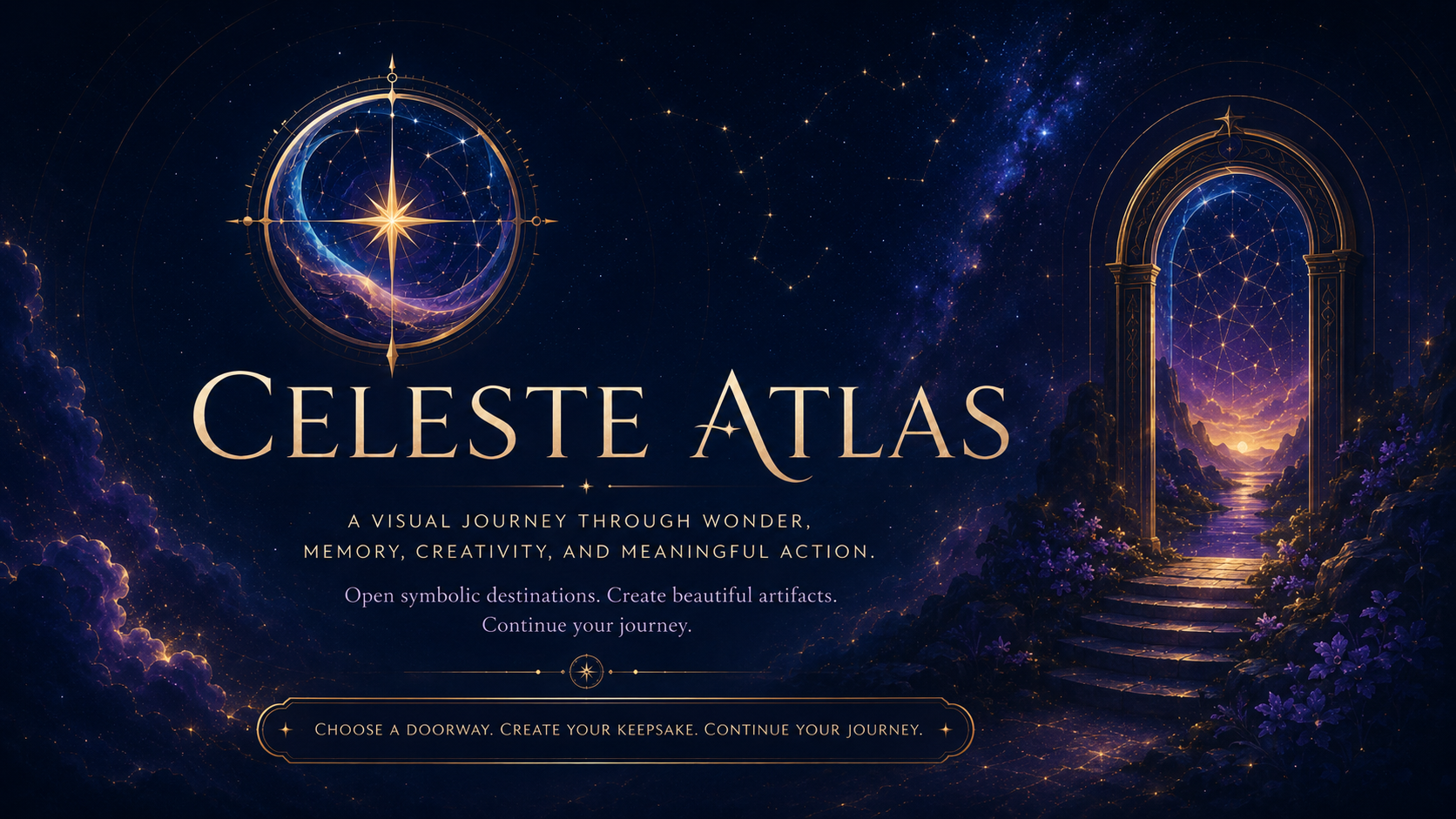 The Celeste Atlas — a visual journey through wonder, memory, creativity, and meaningful action